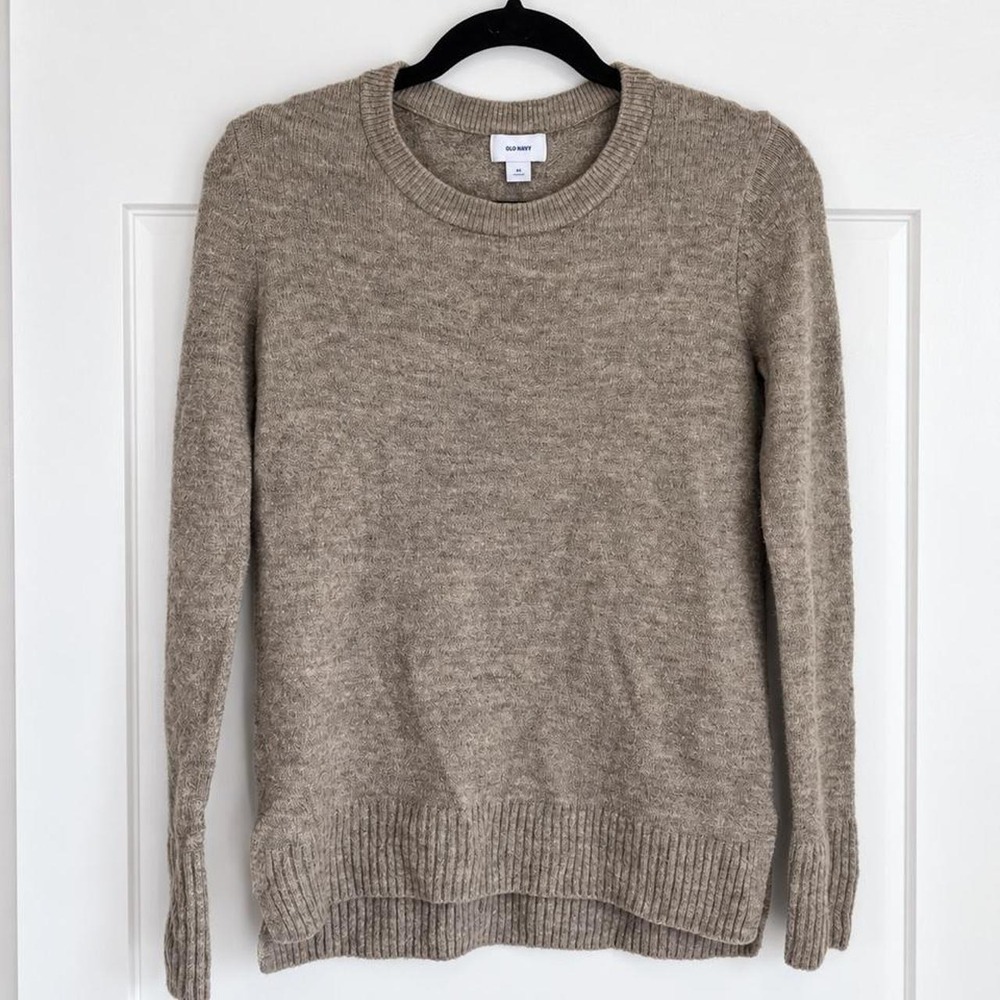 Old Navy Heathered Taupe Crewneck Sweater — Size XS